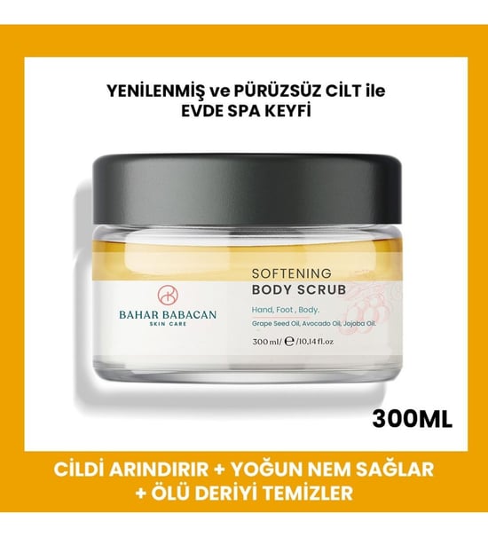 Bahar Babacan Jojoba Yağ Özüt+mineral Tuz Yumuşatıcı Etkili El Ayak Vücut Peeling 300ml