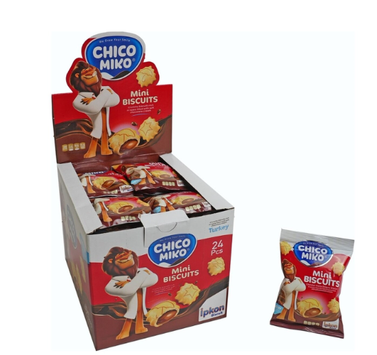 Chico Miko Mini Çikolata Krema Dolgulu Bisküvi 17 Gr 24'lü Paket