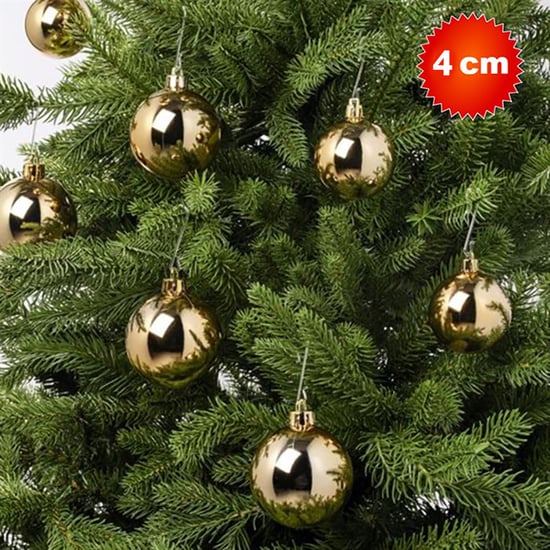 Süs Top Parlak 4 cm 6'Lı Gold