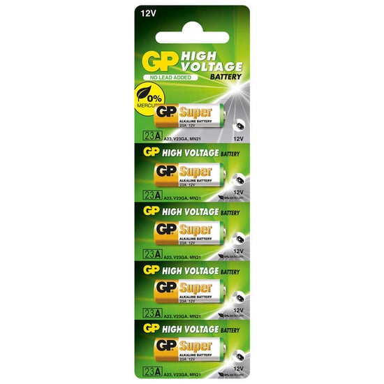 Gp Batteries 23a Süper Alkalin 23a/mn21/v23ga Boy Pil, 12 Volt, 5'li Kart