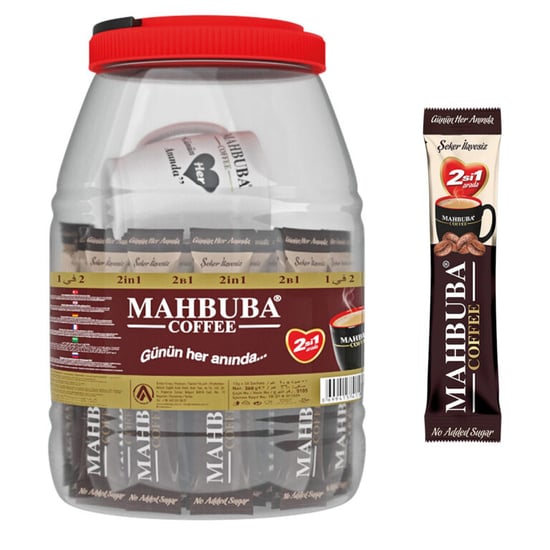 Mahbuba 2 si 1 Arada Kahve 10 gr 36 Lı Kavanoz (Bardak Hediyeli)