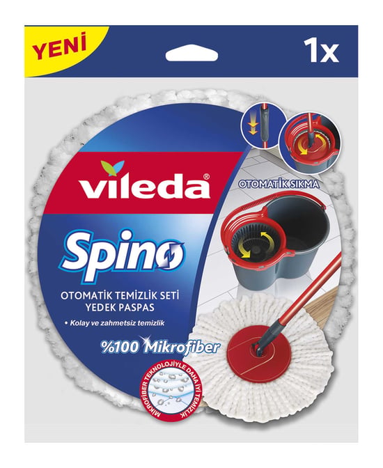 Vileda Spino Otomatik Sıkmalı Temizlik Seti + Spino Yedek Paspas