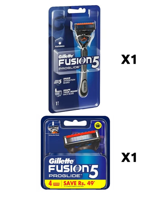 Gillette Fusion5 Proglide Yedek 4'lü Bıcak + Fusion5 Proglide Flexball 1up Makine Set
