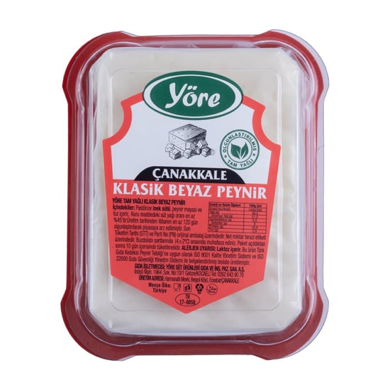 Yöre Çanakkale Klasik Beyaz Peynir 300 Gr (%40 Koyun Sütü, %30 Keçi Sütü, %30 İnek Sütü)
