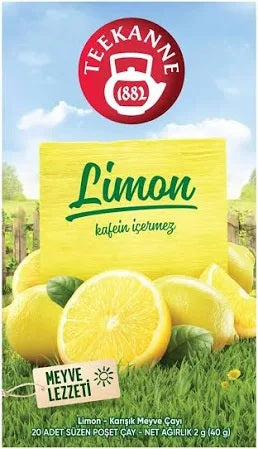 Teekanne 20lİ Süzen Poşet Çay Limon Meyve Lezzeti (kafeİn İçermez) 40gr