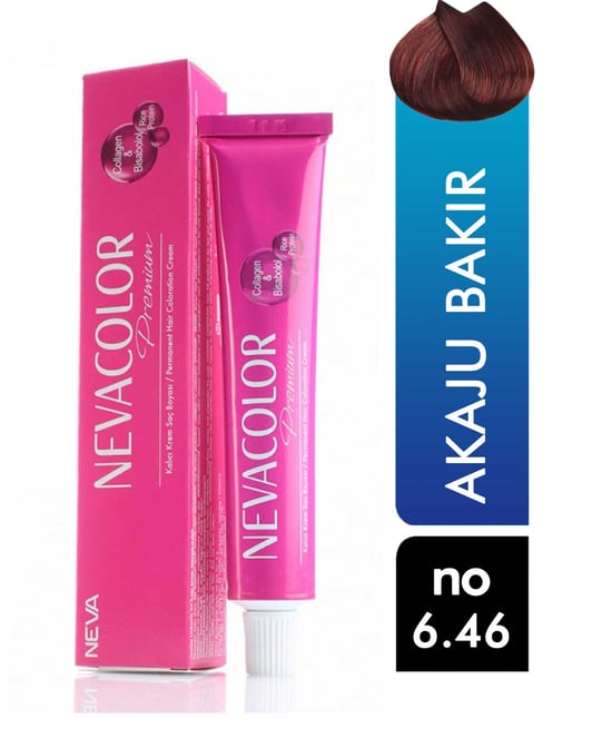 Nevacolor Premium Tüp Saç Boyası Akaju Bakır 6.46 50 Ml