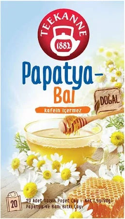 Teekanne 20li Süzen Poşet Çay Papatya Bal Bitki Çayı Doğal (kafein İçermez) 30gr
