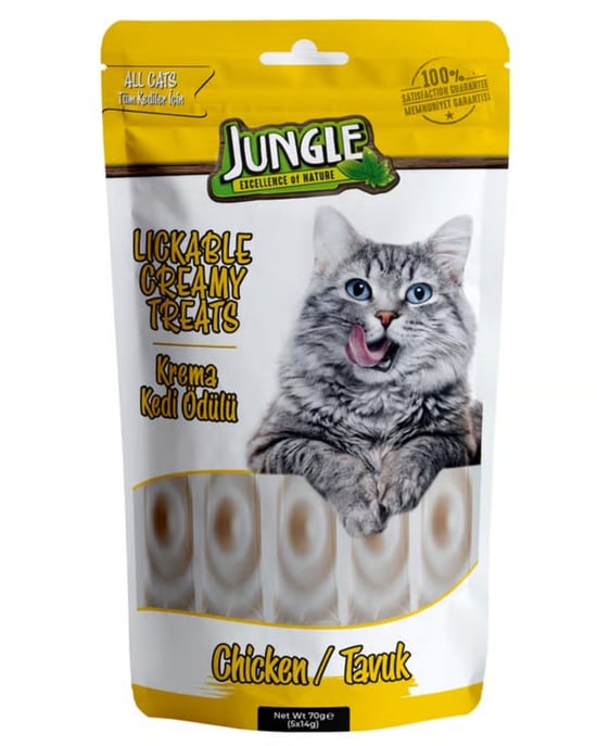 Jungle 14 Gr *5'li Krema Kedi Ödül Maması Tavuklu Jngc-001
