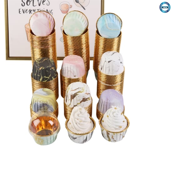 13 Cm Kek Kalıbı Modern Desenli Metalize 25 Li X 12 Paket