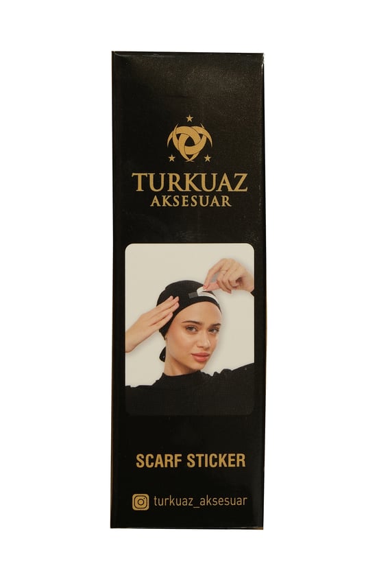 Hürrem Bone Beyaz Eşarp ve Şal Sabitleme Yapışkan Etiketi Çift Taraflı Sticker Polyester 50'li Paket 1030_42