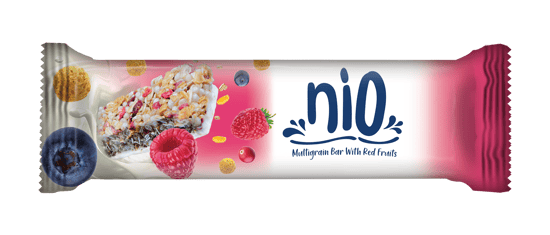 Nio Sütlü Kaplama Kirmizi Meyveli Tahil Bar 23gr