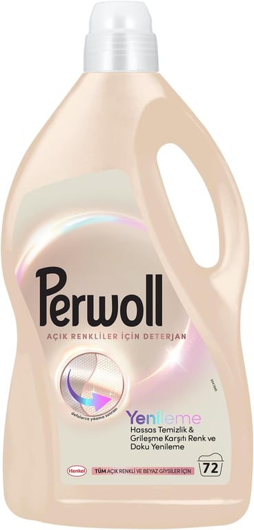 Perwoll Açık Renkliler için Hassas Sıvı Bakım Deterjanı 3960ml (72 Yıkama)