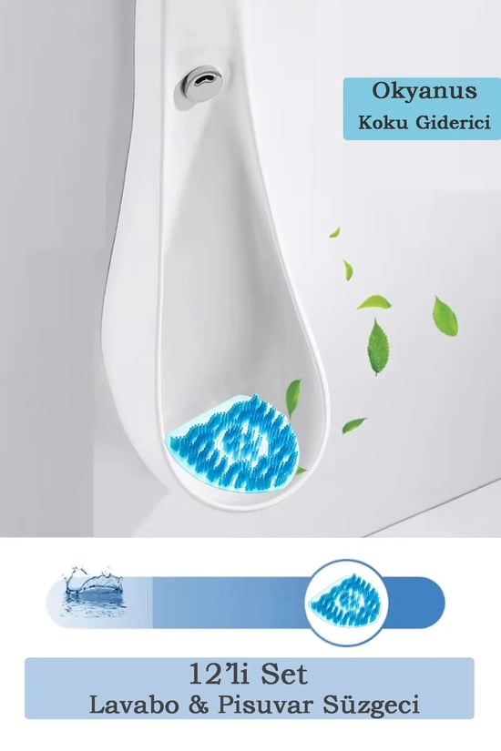 MaproWorld Okyanus Kokulu Pisuvar Süzgeci Lavabo Yer Gideri Koku Giderici Hijyenik Tuvalet Matı