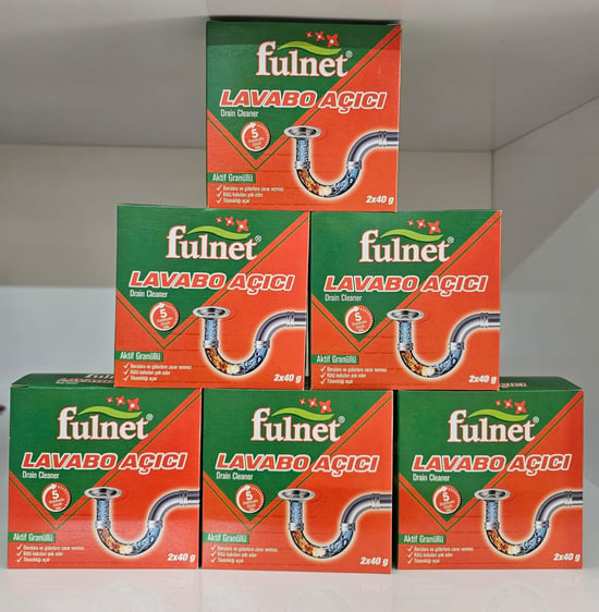 Fulnet Lavabo Açıcı Akti̇f Granül 2*40 Gr