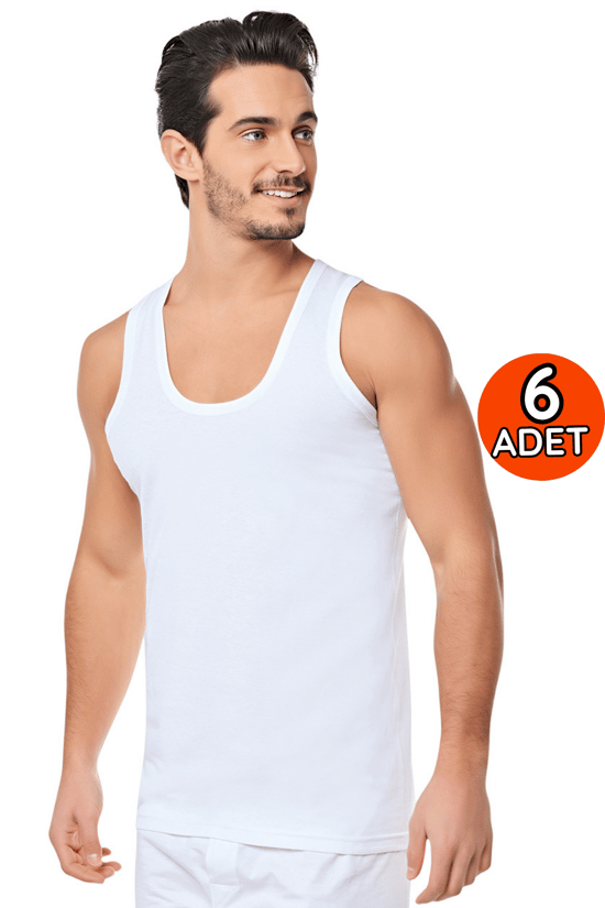 0001 Seher Erkek Penye Atlet Beyaz