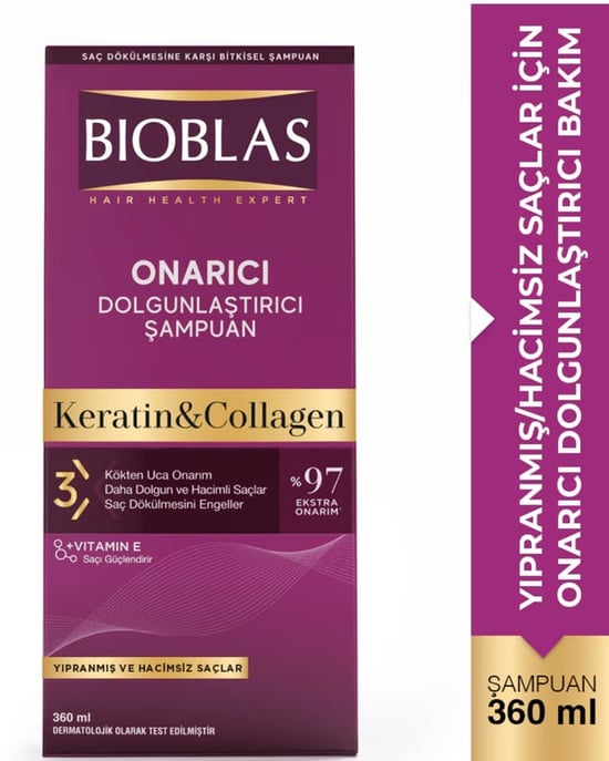 Bioblas Şampuan 360 Ml Collagen Keratin
