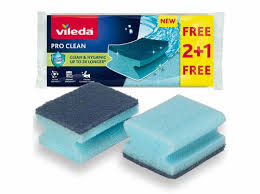 Vileda Pro Clean Oluklu Sünger 2+1