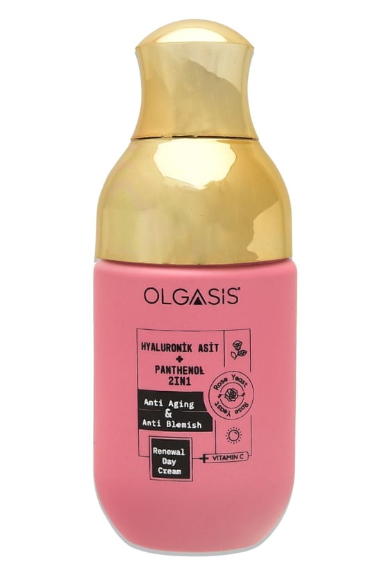 Olgasis Gül Mayalı Gündüz Kremi 50ml |hyaluronik Asit & Panthenol ile 2'si 1 Arada Yoğun Bakım