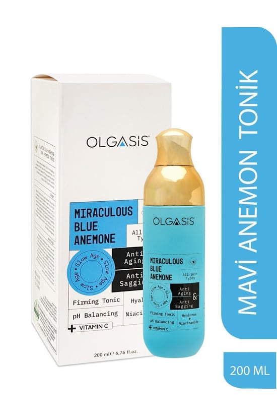 Olgasis Mavi Anemon Çiçeği Sıkılaştırıcı Tonik 200 Ml | Sıkılaştırıcı ve Kırışık Karşıtı Tonik