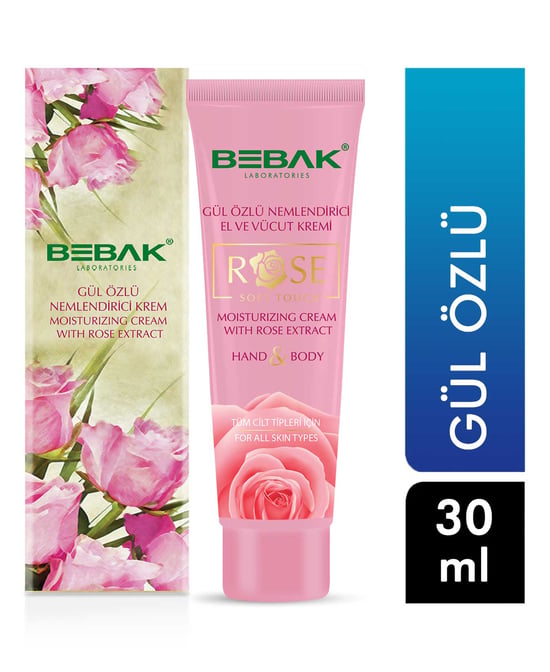 Bebak Gül Özlü Nemlendirici El ve Vücut Kremi 30 Ml