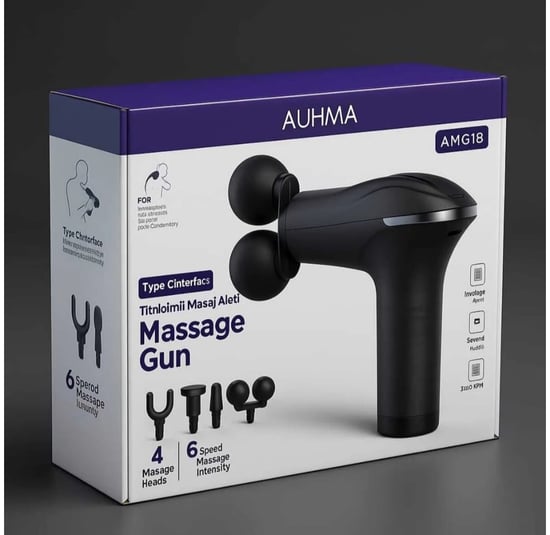 Auhma Amg18 – Type-c Şarjlı Titreşimli Çift Başlıklı Masaj Aleti