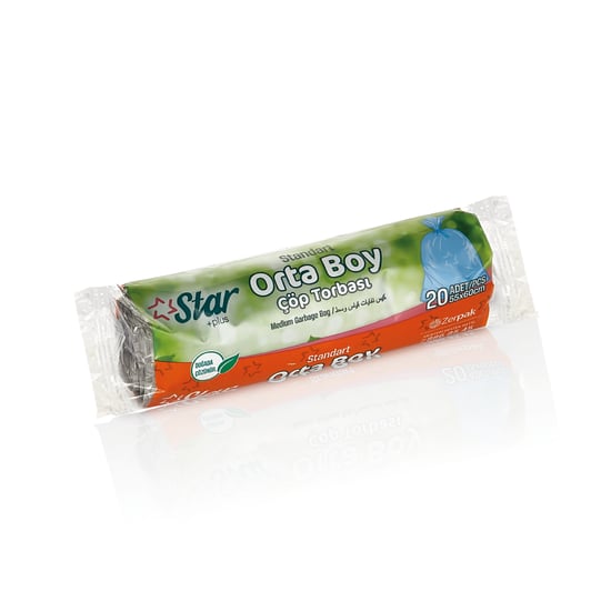 Starplus Siyah Çöp Torbası Orta Boy 55x60