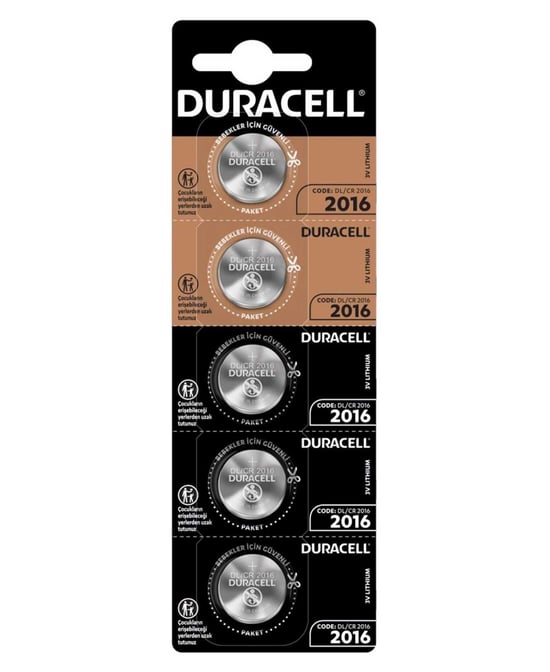 Duracell Düğme Pil Hsdc 2016 5'li Kartela