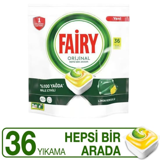 Fairy Hepsi Bir Arada 36 Yıkama Bulaşık Makinesi Tableti