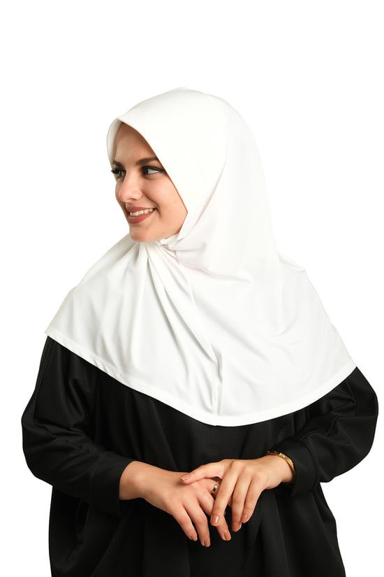Hürrem Bone Krem Pratik Hazır Geçmeli Tesettür Eşarp Sandy Kumaş Sade - Hürrem Bone 1600_40