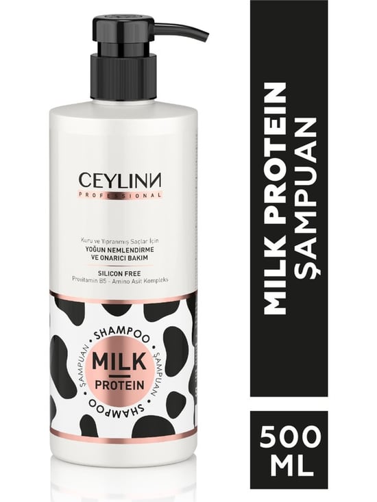 Ceylinn Milk Protein Kuru ve Yıpranmış Saçlar İçin Silikonsuz Şampuan 500 Ml