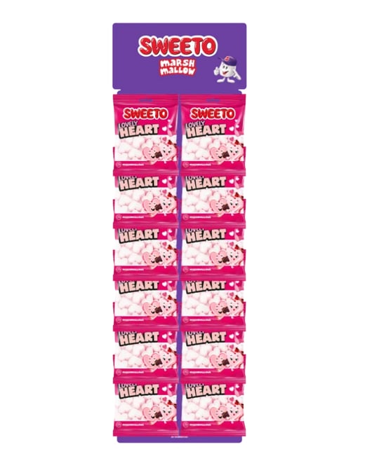 Sweeto Marshmallow 60 Gr Asalak Standlı Lovely Heart