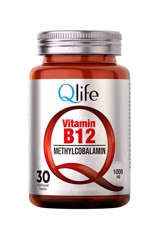 Qlife Vitamin B12 - Metilkobalamin B12 Vitamini 1000 mg 30 Tablet