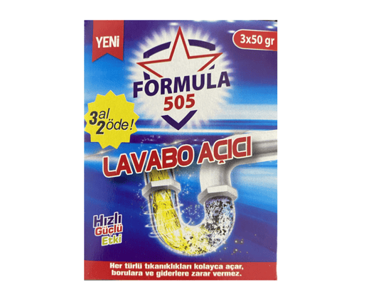 Formula 505 Lavabo Açıcı Toz 3*50 Gr
