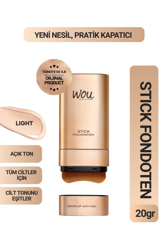 Wou Stick Fondöten No:1 Açık Ton 20 Gr