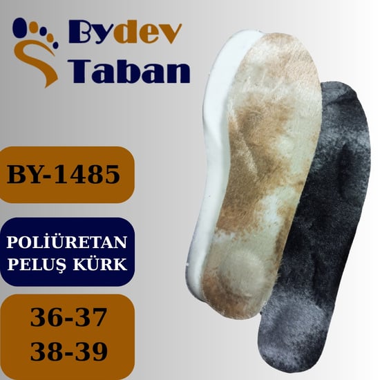 Bydev Peluş Ayakkabı İç Taban Kürklü Garson Tabanlık