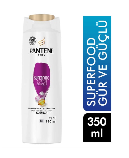 Pantene Şampuan 350 Ml Superfood Gür & Güçlü