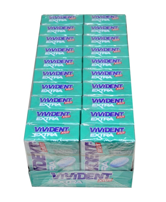 Vivident Xylit Extra Nane Aromalı Şekersiz Sakız 21 Gr X 20'li Paket