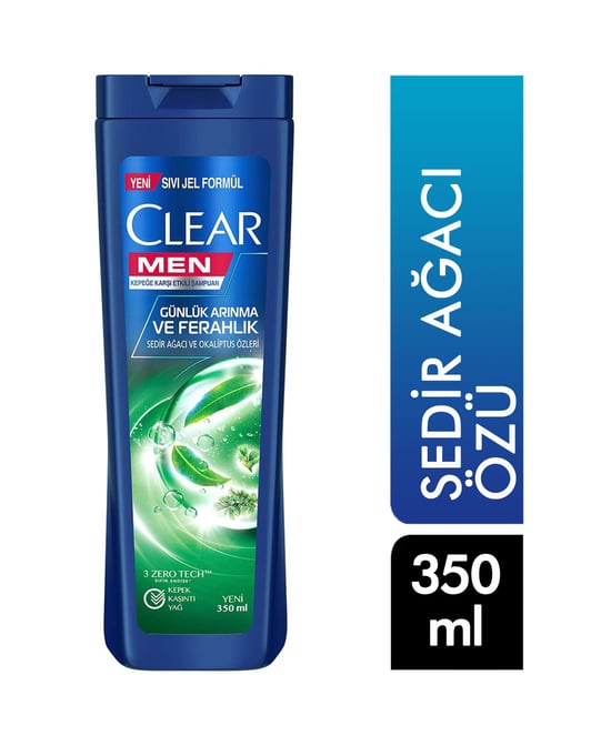Clear şampuan 350 Ml Men Günlük Arınma ve Ferahlık