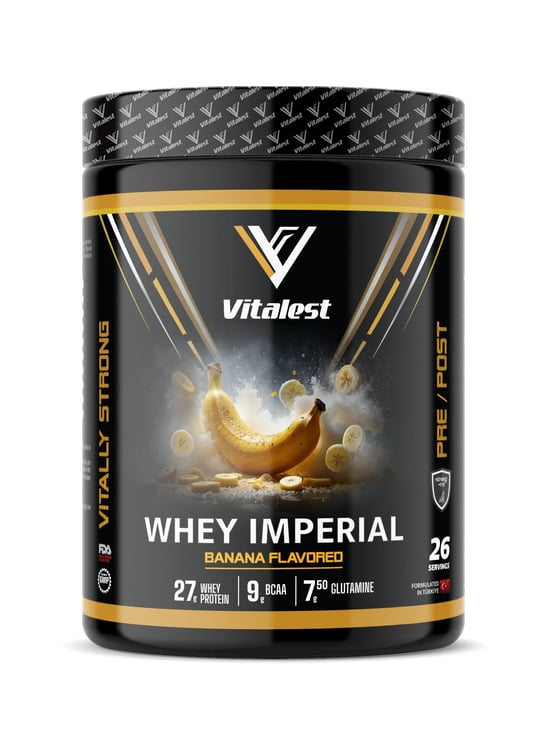 Vitalest Whey İmperial Muz Aromalı 988g. Protein Tozu 26 Servis