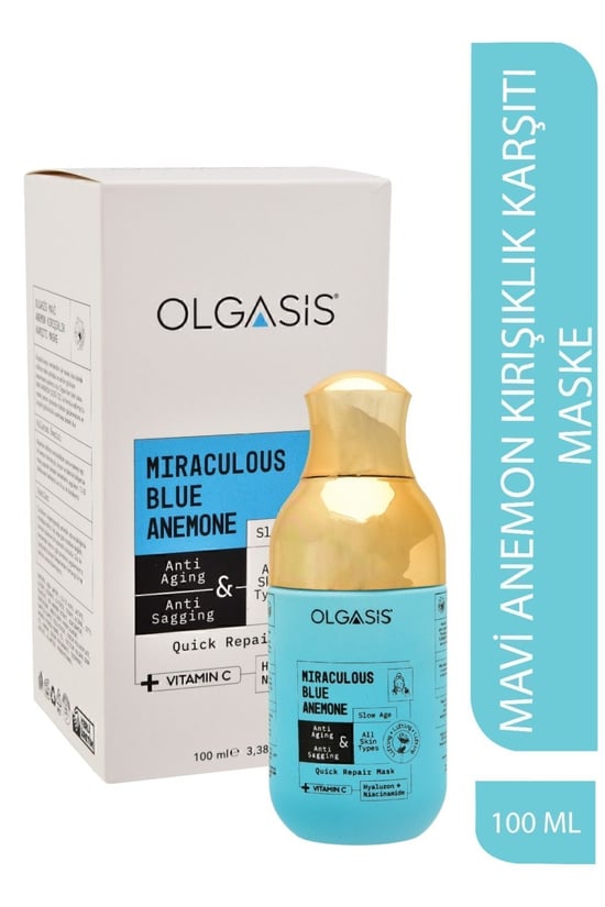 Olgasis Mavi Anemon Maskesi 100 Ml | Mavi Anemon Çiçeği Hızlı Onarım Maskesi ve Yaşlanma Karşıtı