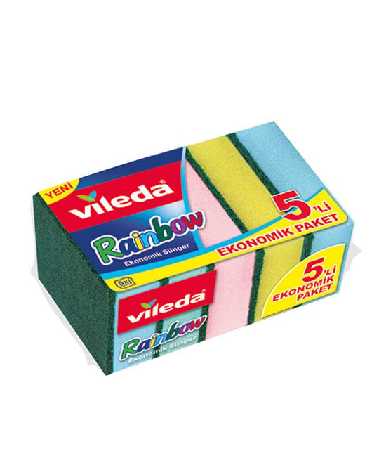 Vileda Rainbow Bulaşık Süngeri 5'li Paket