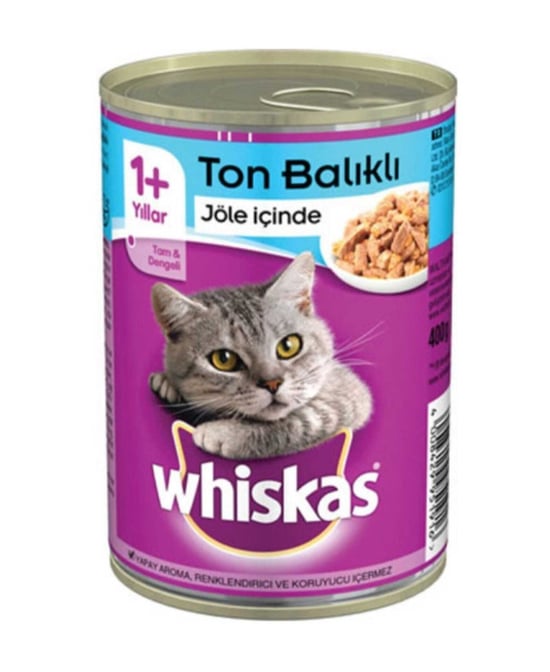 Whiskas Kedi Maması 400 Gr Konserve Ton Balıklı