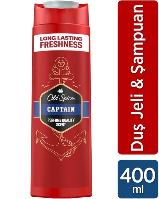 Old Spice Captain 3in1 Şampuan ve Duş Jeli Birarada 400 Ml