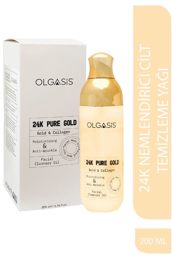 Olgasis 24k Saf Altın Nemlendirici Cilt ve Makyaj Temizleme Yağı 200ml