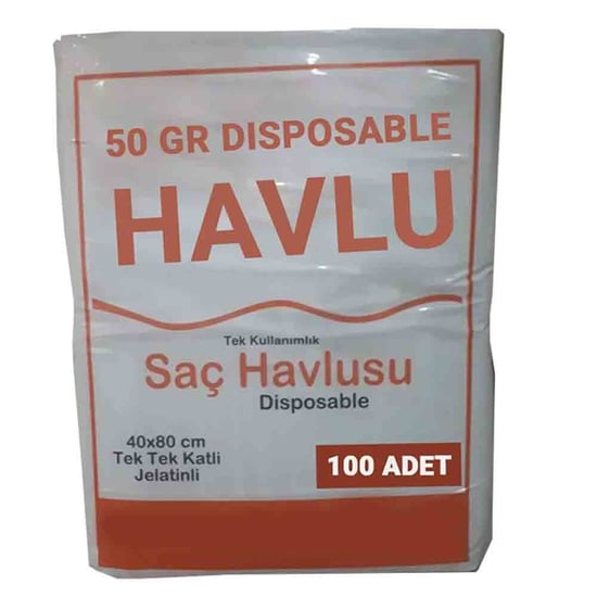 Private 300 Adet Tek Kullanımlık Otel Buklet Sauna Kuaför Saç Havlusu 50 Gr 40×80 Cm