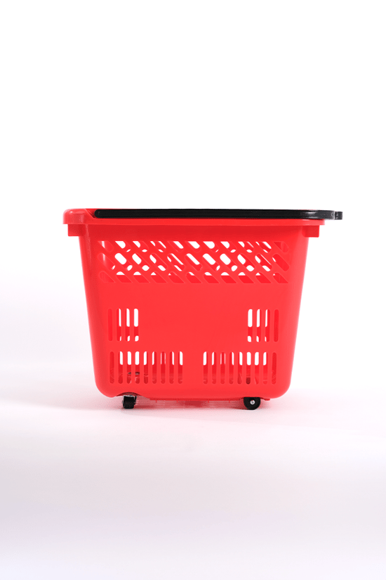 Tekerlekli Market Sepeti (tekerlekli Alışveriş Sepeti) 54 L Kırmı
