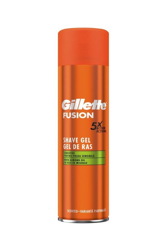 Gillette Fusion 5x Sensitive Badem Yağlı Tıraş Jeli 200 Ml