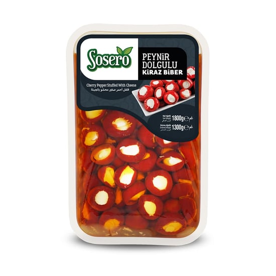 Sosero Peynir Dolgulu Kiraz Biber 1300 Gr