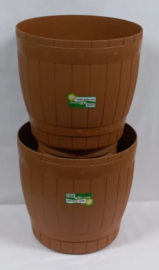 Hak Ahşap Desenli Saksı No2 3,7 Litre