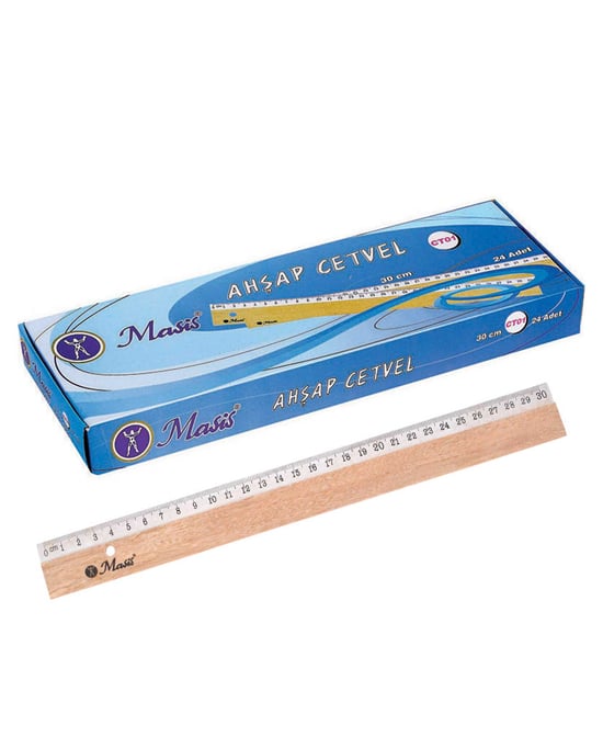 Masis Ahşap Cetvel 30 Cm 24'lü Kutu